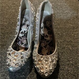 Size 8 ed hardy rhinestone heels